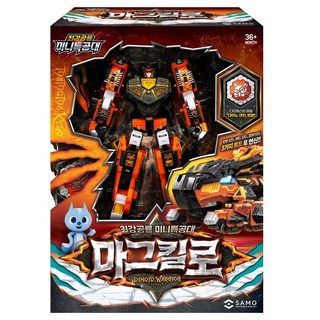 最強恐龍迷你特攻隊 馬格格羅 Dinoid Warrior 變形機器人玩具, 迷你特工隊 最強恐龍 岩漿甲龍, 1個