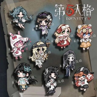 新品特惠 第五人格胸針漁女昆蟲學家機械師小女孩雕刻家周邊熱賣Q版精緻, 1個, 第5人格人物別針（僅背後胸針1個,-（以上套餐）有保護膜-注意針