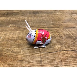 伍拾錢 發條鐵皮玩具 動物造型 (公雞/白兔/老鼠/青蛙/坦克) 懷舊發條玩具 交換禮物 聖誕禮物 生日禮物, 1個, 跳跳白兔