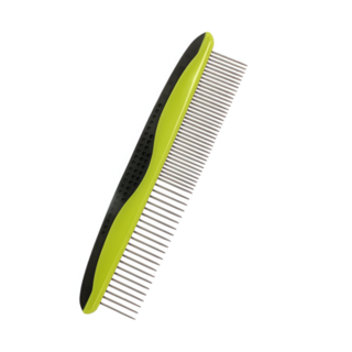 옐로구르미 반려동물 핀 브러쉬 듀얼콤, 그린, 1개