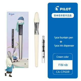 뉴 재팬 파일럿 만년필 밀크티 시리즈 투명 FP-60R F/M 펜촉 서명용 학교 사무용 문구, 01 F 0.38mm, 11 Cream color