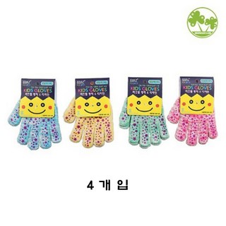 보아스 키즈글러브 미끄럼방지 글러브 3~13세 장갑, 4색 혼합