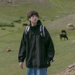 바람막이 봄가을 바람막이 코트 남자 패션 브랜드 나른한 커플 작업복 재킷 남자 스타일