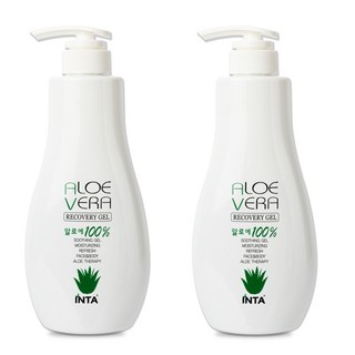 인타 100% 알로에 베라리커버리 겔, 500ml, 2개