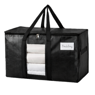 쏙쏙홈 대용량 이불 수납 정리 이사 가방, 1개, 블랙