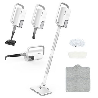 2025년형 Teendow 고온 스팀청소기 다용도 1300w 고압 스팀물걸레청소기+리필걸레세트+다양한 구성품, 화이트