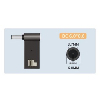 PD 100W 노트북 전원 충전기 공급 어댑터 커넥터 USB 타입-C 여성 DC 남성 잭 플러그 변환기 에이서 삼성, [13] 6.0x0.6mm, 07 6.0x0.6mm_01 CHINA