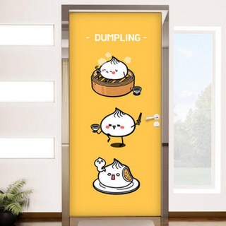 아트박스/꾸밈 tk666-분식메뉴캐릭터2_현관문시트지, 타입5-붕어빵