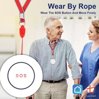 塗鴉WiFi智慧養老NB緊急按鈕老人家用無線呼叫求救SOS一鍵報警器, 塗鴉WiFi緊急按鈕:一個