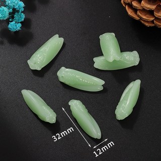 綠玉 青玉 蟬（財） 金蟬 吊墜 14號, 青玉金蟬吊墜（1個）, 1個