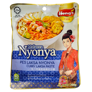 HENG'S 愛加料 馬六甲娘惹咖哩叻沙醬 200g 道地南洋風味 快速烹煮 無人工色素, 1個
