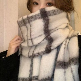 RoseAria 남녀 공용 스트라이프 니트 머플러