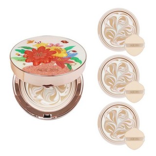 FR 에이지투웨니스 에이지20s 팩트 에센스 커버 플로라 본품 리필3개, 에이지투웨니스 에이지20s 팩트 에센스 커버 플로라 에, 플로라 블루 23호 본품1개 리필3개