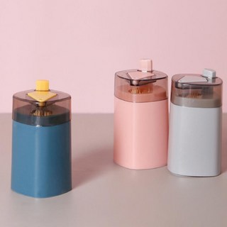 원터치 요지 이쑤시개 통 케이스 보관함 요지통 업소용이쑤시개통, 네이비, 1개