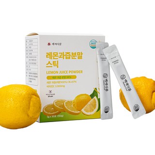 백세식품 레몬즙 레몬수 레몬 분말 스틱 5g, 1세트, 30회분