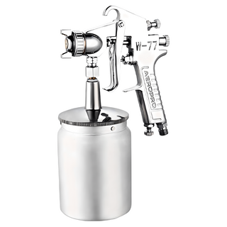 AEROPRO W-77強力膠槍 3.0孔徑 乳膠漆油漆噴槍 金屬汽車防鏽漆噴漆工具, 銀色, 1個, 1L
