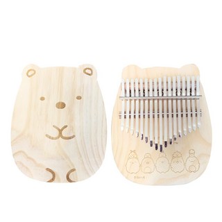 角落生物 姆指琴 卡林巴 角落小夥伴 kalimba 拇指琴, 1個, 雙面雕刻 白熊
