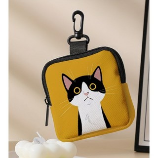 MO寶 多功能收納包 耳機包 零錢包 鑰匙包, 賓士貓, 1個