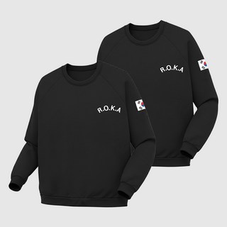 1+1 로카 자수 ROKA 기모 맨투맨 군인 티셔츠