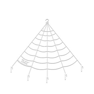 萬聖節蜘蛛 蜘蛛網 三角網 模擬大蜘蛛 整蠱玩具 萬聖節裝扮道具 幼稚園場景佈置 特大酒吧裝飾 道具模擬毛絨, 1個, 三角蜘蛛網 5X4.8M(白)+地釘