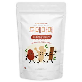 모메마메 국내산 대추 생강 계피차 삼각티백 마시는차, 1개, 50개입, 1g