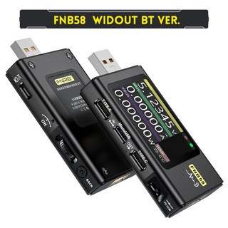 FNIRSI FNB58 USB快充測試器 PD QC多協議檢測 電壓電流功率數據監測 CNC金屬外殼, 1個, FNB58 基礎-黑