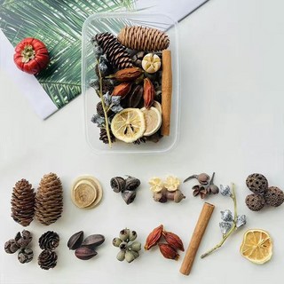 台灣熱銷 混装手工diy材料包花材天然植物干花幼儿园森系环创装饰圣诞松果, 碩果累累A款