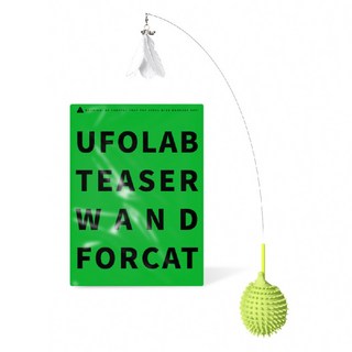 펫카인드 고양이 깃털 낚시대 부착형 그루밍 브러쉬 셀프그루밍, 1개, 그린