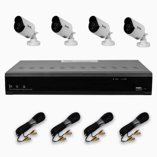 화인츠 500만화소 CCTV 자가설치 4채널 실내 실외 무인 감시카메라 방범용 매장용 농막 케이블20m HDD포함 XRT4104, 실외4, 1개