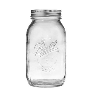 Ball 梅森罐 32oz 窄口玻璃梅森罐 - 食品級密封儲物罐 保鮮防潮, 1個, 950ml
