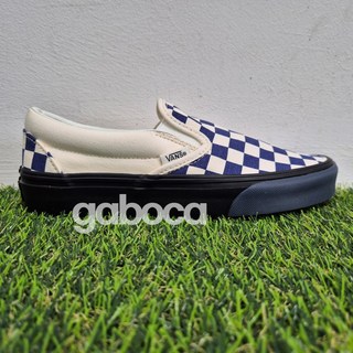 반스 클래식 슬립온 체커보드 미드나잇 블루 오프 화이트 VN000EACGJT