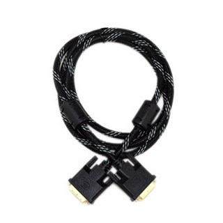 【fujiei】DVI-D公對公鍍金頭數位類比編織線 高畫質數位影像傳輸線 螢幕線 電腦螢幕線 3M 5M, 1個, 長度300cm