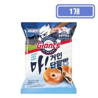 롯데 자이언츠 콜라보 마! 거인 단팥빵, 1개, 100g