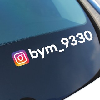 인스타 그램 아이디 풀컬러 스티커, 1개, 화이트 2cm