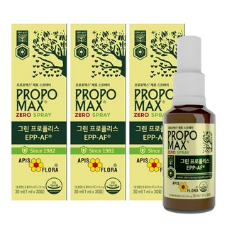 아피스플로라 그린 프로폴리스 프로포맥스 제로 스프레이, 3개, 30ml