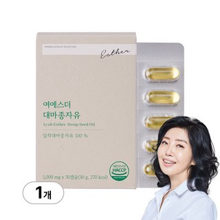 본사직영 여에스더 냉압착 대마종자유 헴프씨드 (한 캡슐에 1 000mg) 국민영양 프로젝트, 1세트, 30회분