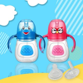 湘廷小舖 現貨 PP兒童多功能水杯 學習杯 兩用水杯 水杯 學習杯, 1個, 紅色