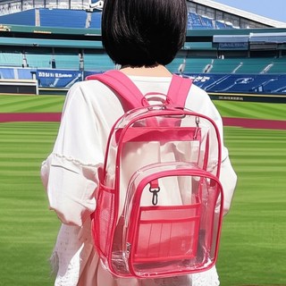 모디홈 직관가방 투명 야구장 덕질 백팩, 1개, 핫핑크