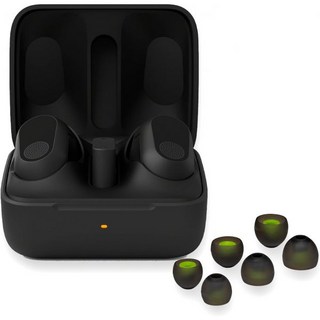 소니 인존 버즈 게이밍 이어버드 (블랙) 노이즈 캔슬링 마이크 포함 몰입감 있 사운드 품질과 편안 착용감 무선 블루투스 이어폰 세트 실리콘 교체 팁 (2개)