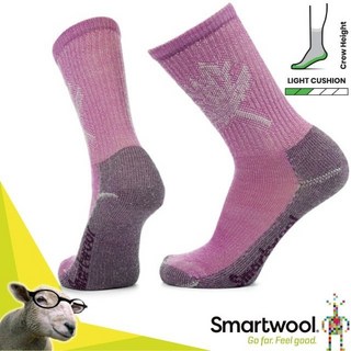 【美國 SmartWool】女 美麗諾羊毛 避震型機能戶外全輕量桔楓印花中長襪 排汗跑步襪 小腿襪