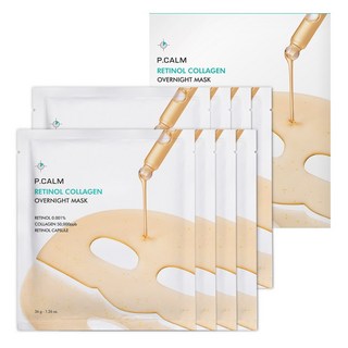 피캄 레티놀 콜라겐 모공 탄력 오버나이트 하이드로겔 마스크, 8개, 36g