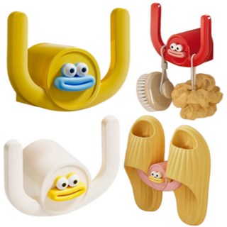 DAGUMLIFE 슬리몽 무타공 슬리퍼 걸이 거치대, 레드+핑크+옐로우+베이지, 1세트