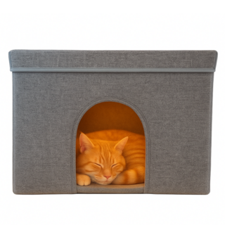 로데이즈 고양이 냉방 숨숨집 보온 내구성 강아지 겸용, 1개, 그레이