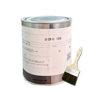 노루 친환경 수성 페인트 순앤수100 무광 소분 조색+ 붓세트, 1개, 1L, OW06