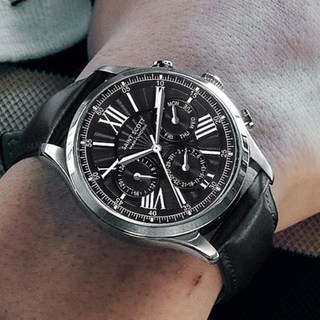 [본사정품] 천연가죽 오일밴드 멀티 남성 가죽 시계 ST7508+쇼핑백증정