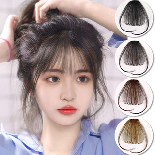 라베니처 자연스러운 인모 시스루뱅 앞머리 가발, 1개, 라이트 브라운