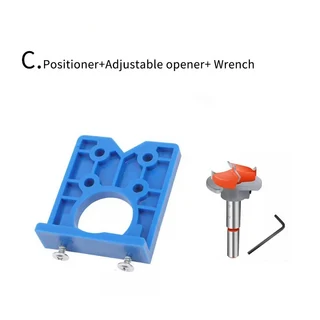 35mm 힌지 드릴링 지그 세트 숨겨진 가이드 홀 로케이터 도어 캐비닛 용 플라스틱 오프너 포지셔너, 01 C