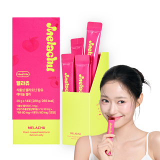 마인드비타 멜라츄 2mg 식물성 멜라토닌 레티놀 젤리 테아닌 가바 납작복숭아맛, 3박스, 14회분