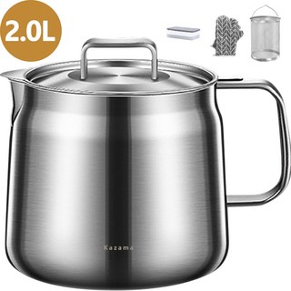 Kazama 스텐 케틀팟 인덕션주전자 멀티포트 라면 포트라면 냄비 물주전자 파스타 계란 조리 가능 1.5L-2L, 2L, 1개, 2L * 1개