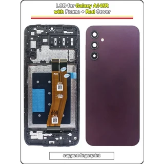 삼성 호환 호환 A14 4G A145R용 6.6인치 LCD 디스플레이 터치 스크린 디지타이저 어셈블리, 13 A145R Red Cover
